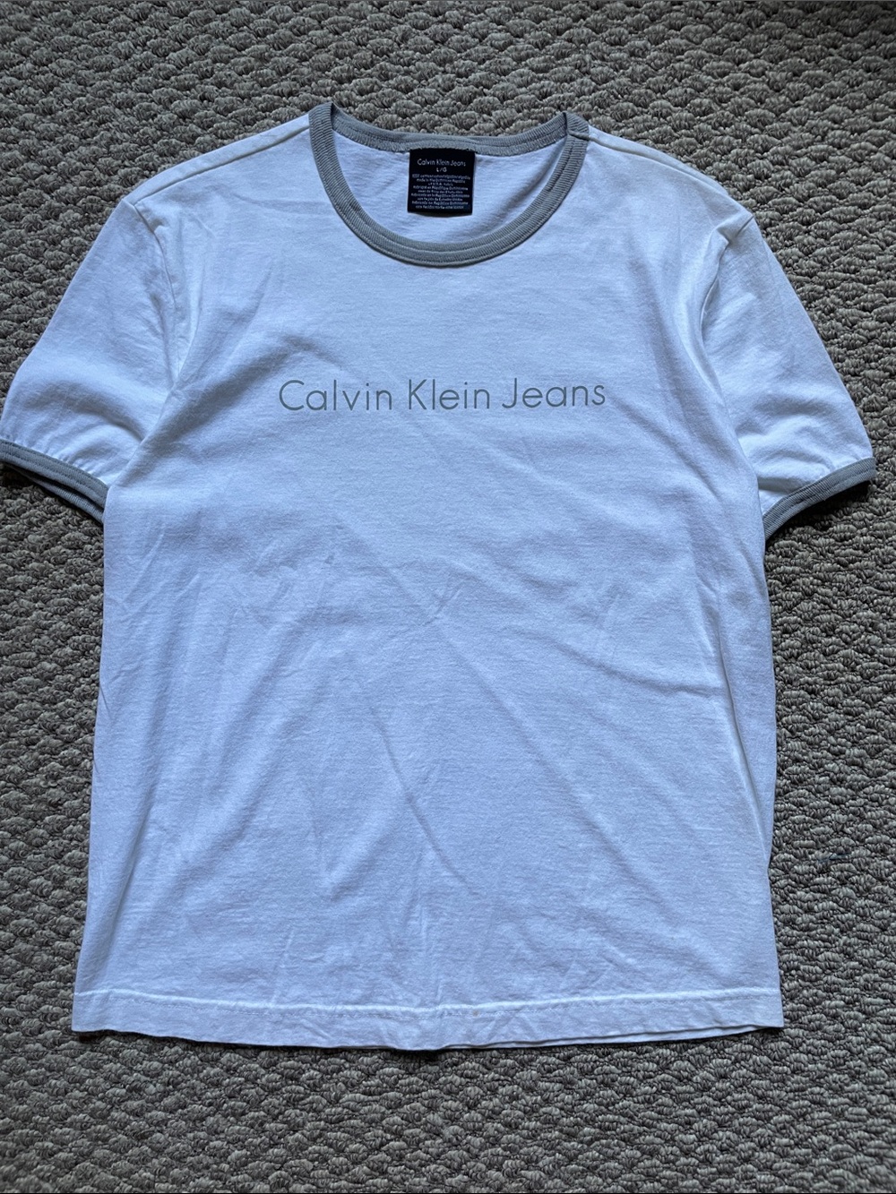 Vintage Calvin Klein ringer t shirt